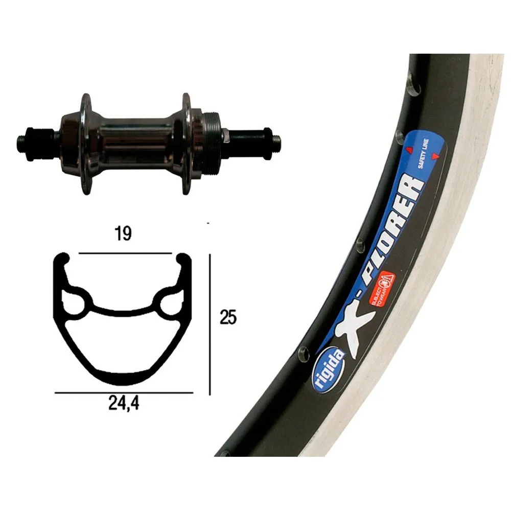 Winora Rigida X-plorer Qr 6-7s 26´´ Hinterrad, Black, 10 x 135mm Winora Rigida X-plorer Qr 6-7s 26´´ Hinterrad, Black, 10 x 135mm