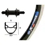 Winora Rigida X-plorer Qr 6-7s 26´´ Hinterrad, Black, 10 x 135mm
