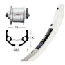 Winora Rigida Zac 19 Qr Dynamo Shimano Dh3n30 Rennrad-vorderrad, Silver, 9 x 100mm