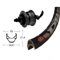 Winora Rigida Zac 2000 Qr Dynamo Shimano Dh3d35 6b Disc Rennrad-vorderrad Winora Rigida Zac 2000 Qr Dynamo Shimano Dh3d35 6b Disc Rennrad-vorderrad