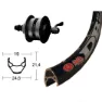 Winora Rigida Zac 2000 Qr Dynamo Shimano Dh3d35 Cl Disc Vorderrad, Black, 9 x 100mm