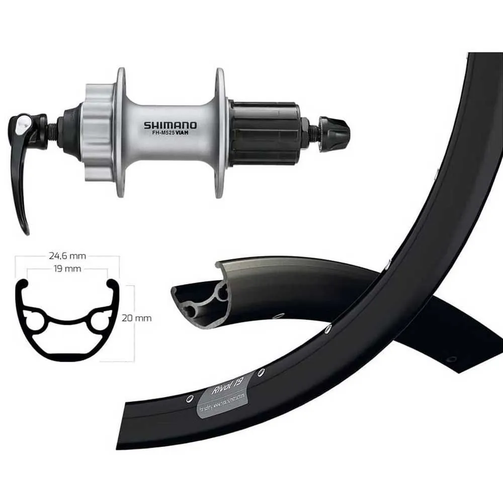 Winora Ryde Rival 19 Disc 6a Qr Shimano Deore 29´´ Hinterrad, Black / silver, 10 x 135mm Winora Ryde Rival 19 Disc 6a Qr Shimano Deore 29´´ Hinterrad, Black / silver, 10 x 135mm