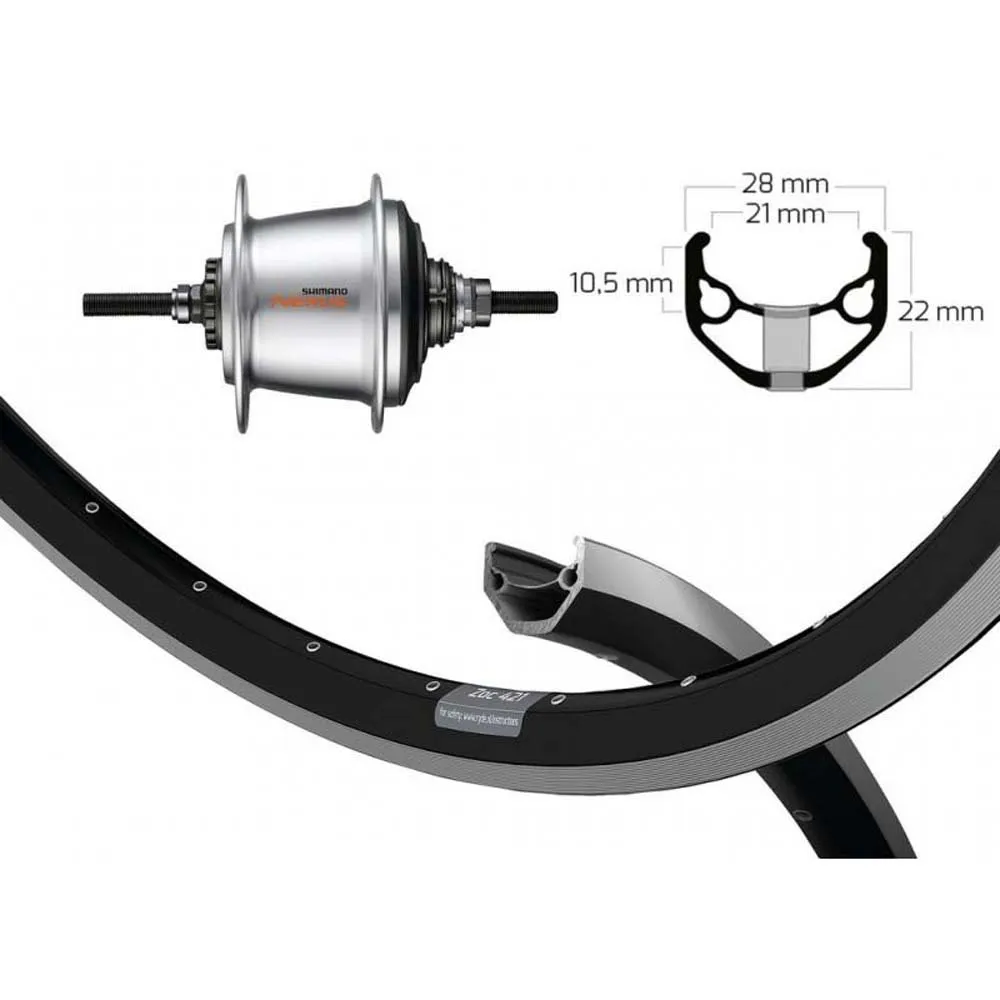 Winora Ryde Zac 421 700 Shimano Nexus 7s Hinterrad, Black, 10 x 135mm Winora Ryde Zac 421 700 Shimano Nexus 7s Hinterrad, Black, 10 x 135mm