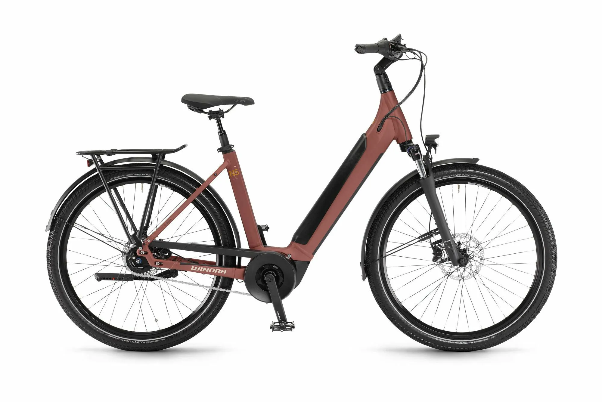 Winora Sinus N5 Maroonred matt 27,5" 625 Wh Wave, Braun, 46cm Winora Sinus N5 Maroonred matt 27,5" 625 Wh Wave, Braun, 46cm