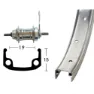 Winora Skid 1s 20´´ Hinterrad, Matte silver, 10 x 135mm