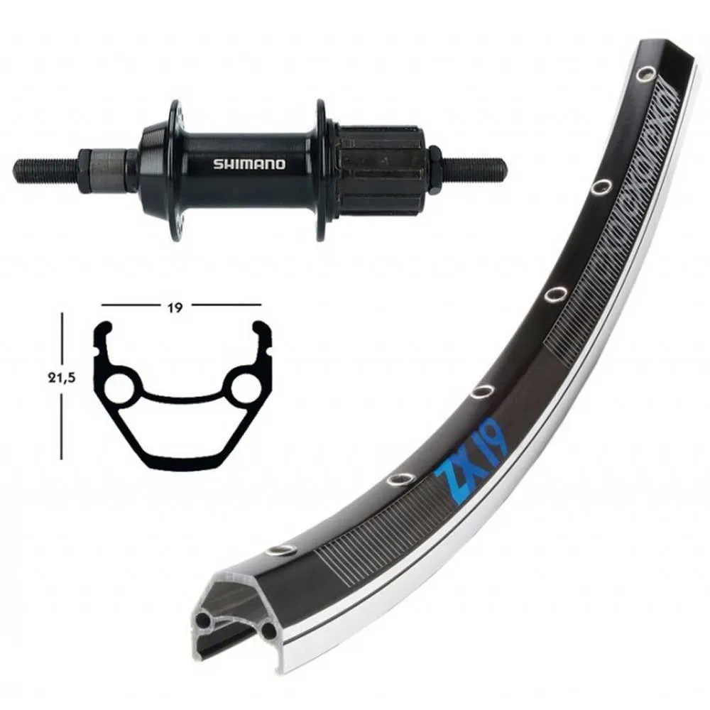 Winora Ty500 7s Exal Zx 19 Qr Hinterrad, Silver, 10 x 135mm Winora Ty500 7s Exal Zx 19 Qr Hinterrad, Silver, 10 x 135mm