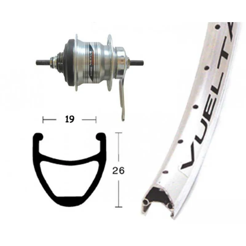 Winora Vuelta Airline 1 Shimano Nexus 7s Vorderrad, Silver, 9 x 100mm Winora Vuelta Airline 1 Shimano Nexus 7s Vorderrad, Silver, 9 x 100mm