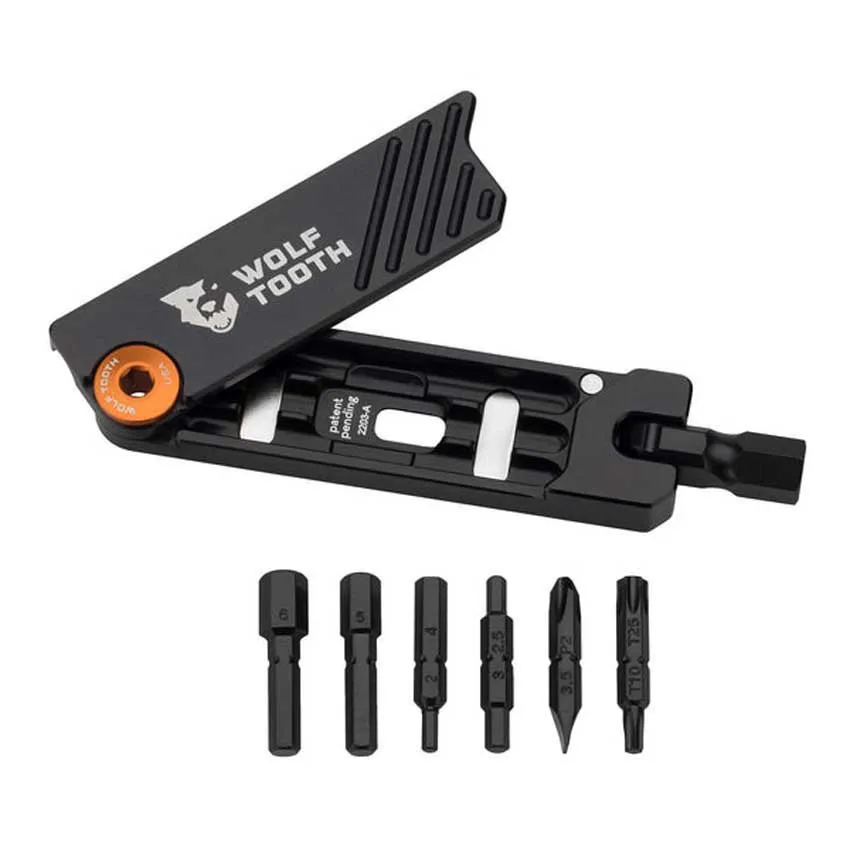Wolf Tooth 6-bit Hex Multitool, Orange, One Size Wolf Tooth 6-bit Hex Multitool, Orange, One Size