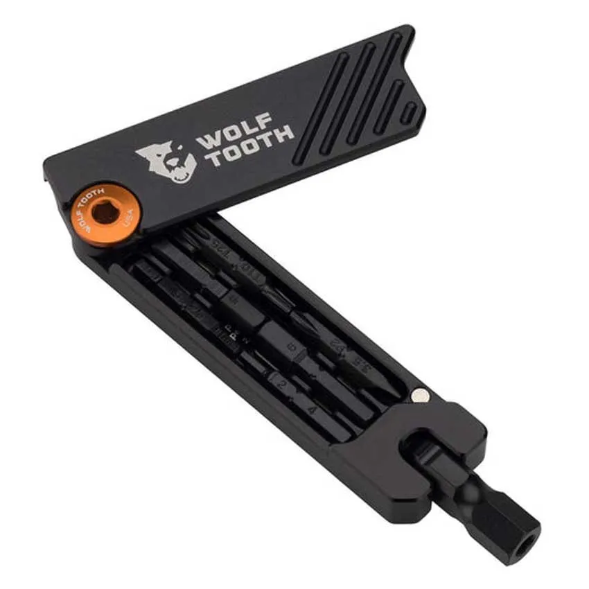 Wolf Tooth 6-bit Hex Multitool, Orange, One Size Wolf Tooth 6-bit Hex Multitool, Orange, One Size
