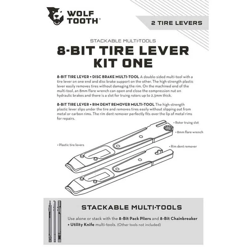Wolf Tooth 8-bit One Multitool, Black 2, One Size Wolf Tooth 8-bit One Multitool, Black 2, One Size