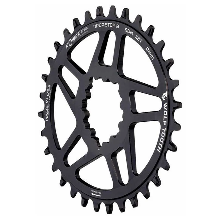 Wolf Tooth Dm Cinch Drop-stop B Boost Ovales Kettenblatt, Black, 32t Wolf Tooth Dm Cinch Drop-stop B Boost Ovales Kettenblatt, Black, 32t