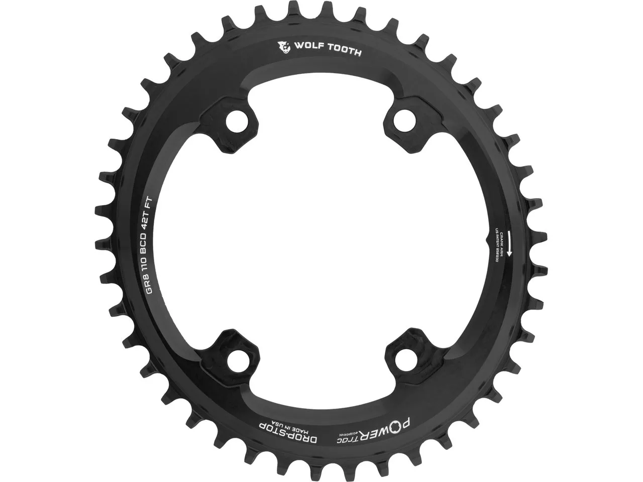 Wolf Tooth Elliptical 110 BCD Asymmetric 4-Arm Kettenblatt für Shimano Wolf Tooth Elliptical 110 BCD Asymmetric 4-Arm Kettenblatt für Shimano