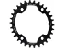 Wolf Tooth Elliptical 96 BCD Kettenblatt für Shimano XT M8000 / SLX M7000, Black, 32t