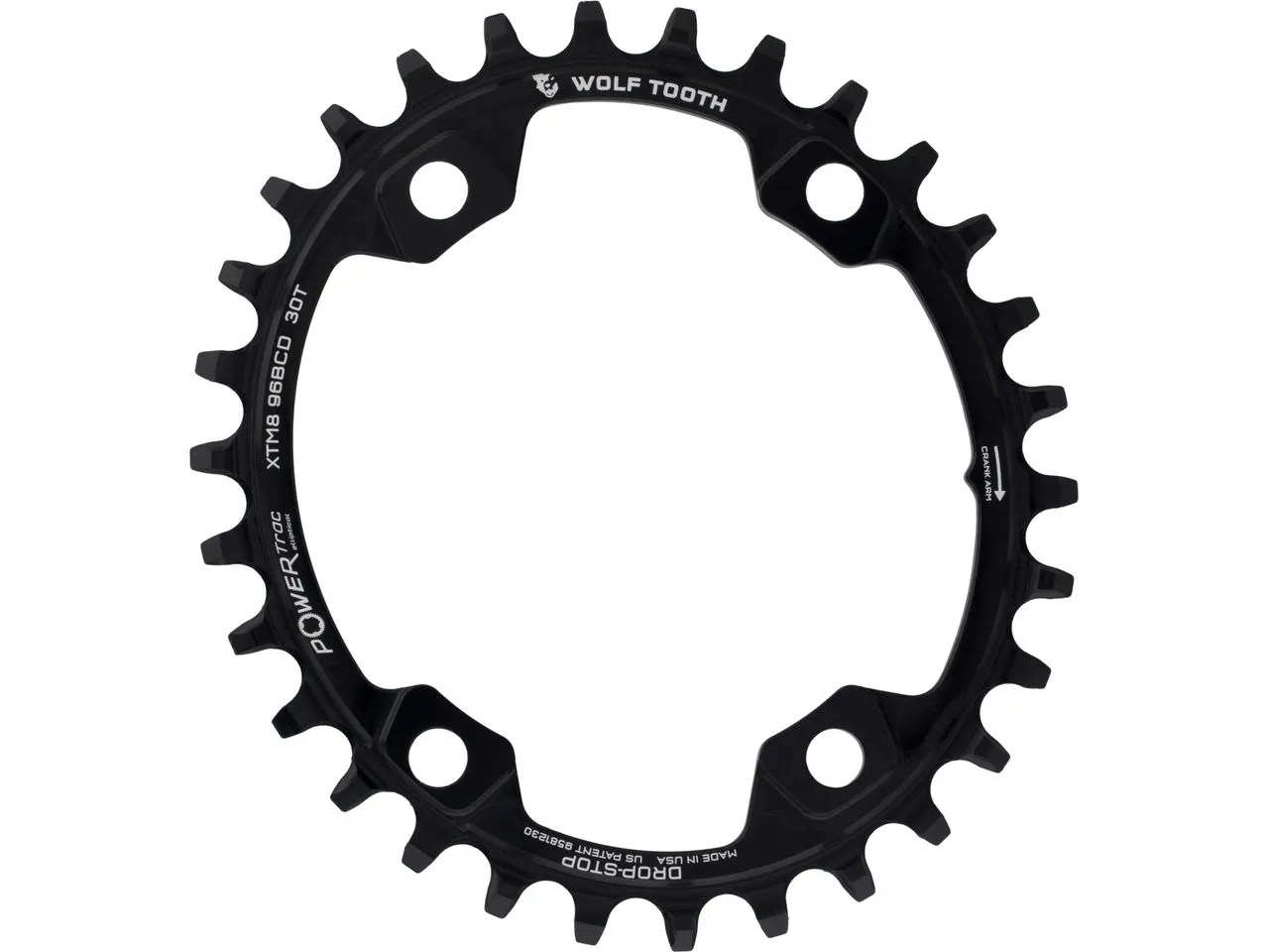 Wolf Tooth Elliptical 96 BCD Kettenblatt für Shimano XT M8000 / SLX M7000, Black, 32t Wolf Tooth Elliptical 96 BCD Kettenblatt für Shimano XT M8000 / SLX M7000, Black, 32t
