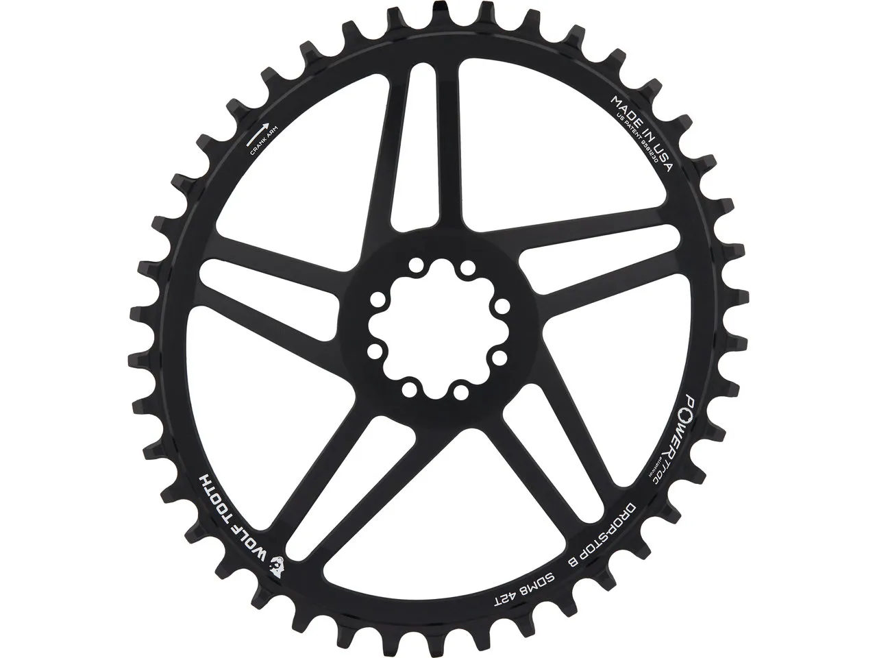 Wolf Tooth Elliptical Direct Mount Kettenblatt für SRAM 8-Bolt Wolf Tooth Elliptical Direct Mount Kettenblatt für SRAM 8-Bolt