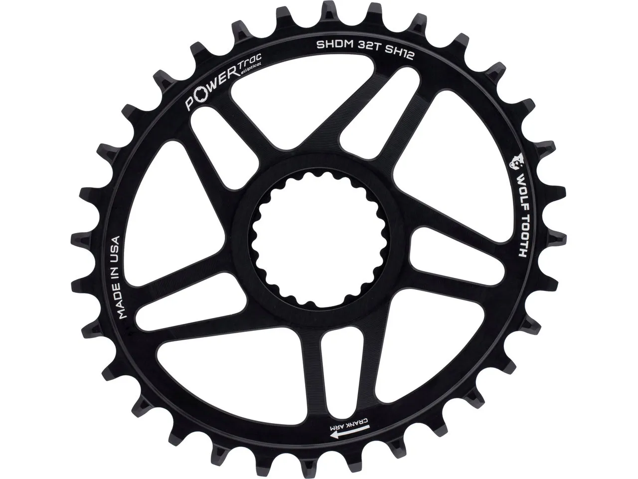 Wolf Tooth Elliptical Direct Mount Kettenblatt Shimano für HG+ 12-fach Kette Wolf Tooth Elliptical Direct Mount Kettenblatt Shimano für HG+ 12-fach Kette