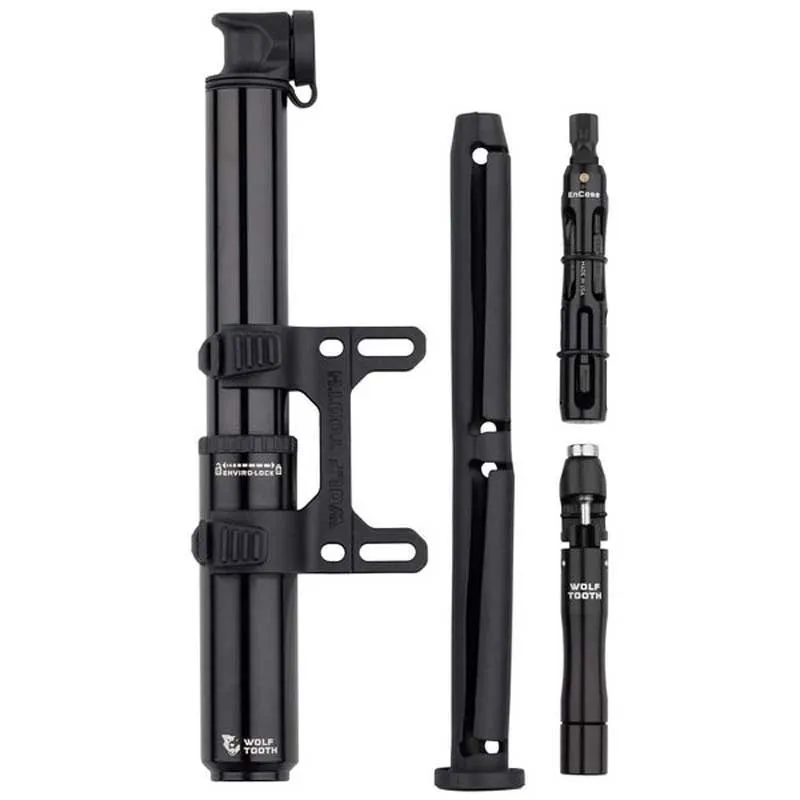 Wolf Tooth Encase 85cc Mini-pumpe, Black, 70psi Wolf Tooth Encase 85cc Mini-pumpe, Black, 70psi