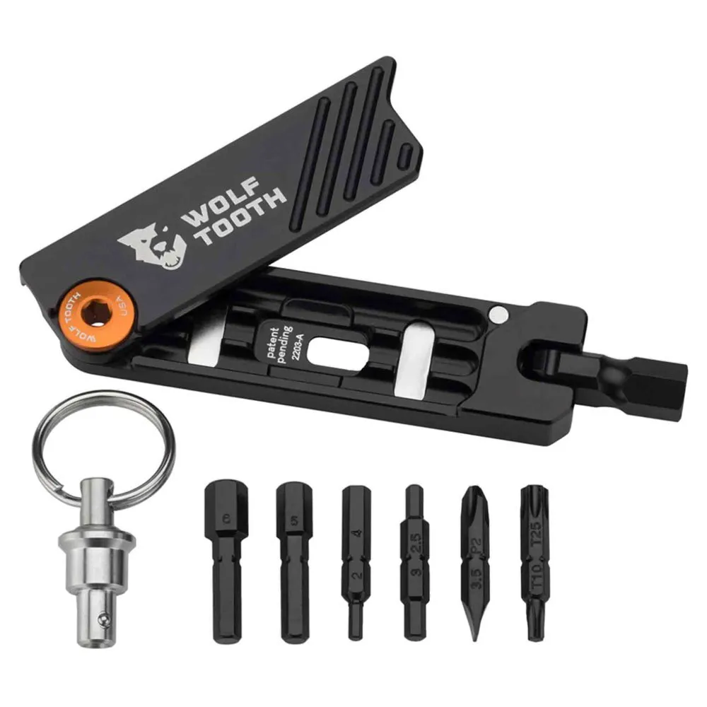 Wolf Tooth Hexagonal 6 Bit Multitool, Black, One Size Wolf Tooth Hexagonal 6 Bit Multitool, Black, One Size