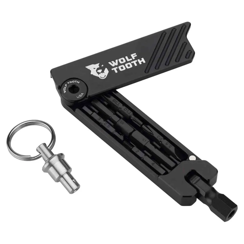 Wolf Tooth Hexagonal 6 Bit Multitool, Black, One Size Wolf Tooth Hexagonal 6 Bit Multitool, Black, One Size