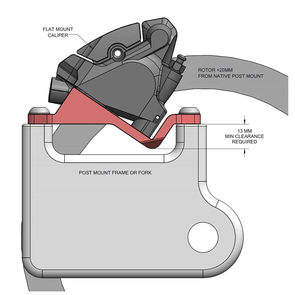 Wolf Tooth Post To Flat Mount Front Scheibenbrems-bremssattel-adapter, Black, One Size Wolf Tooth Post To Flat Mount Front Scheibenbrems-bremssattel-adapter, Black, One Size