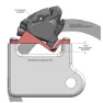 Wolf Tooth Post To Flat Mount Front Scheibenbrems-bremssattel-adapter, Black, One Size