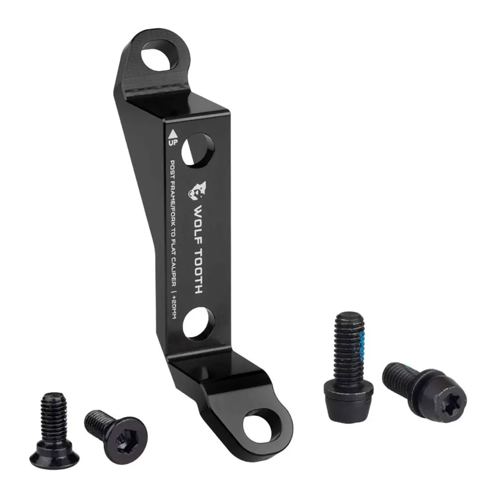Wolf Tooth Post To Flat Mount Front Scheibenbrems-bremssattel-adapter, Black, One Size Wolf Tooth Post To Flat Mount Front Scheibenbrems-bremssattel-adapter, Black, One Size