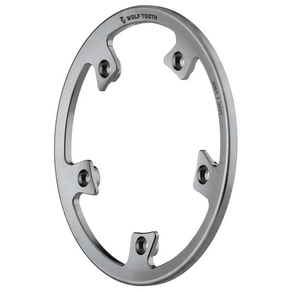 Wolf Tooth Stainless Steel Dm Kettenschutzring, Black, 24-26t