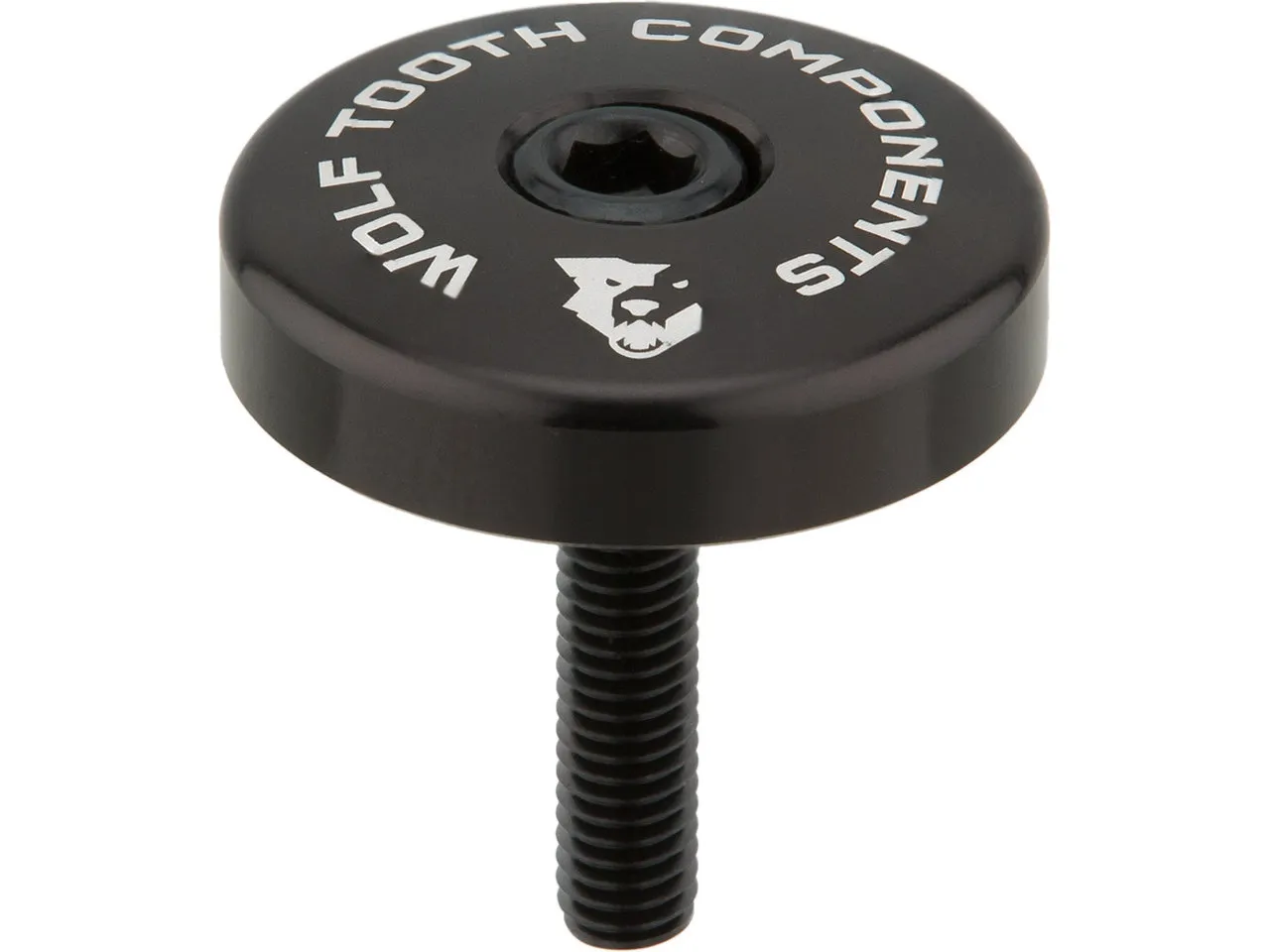 Wolf Tooth Ultralight Stem Cap Ahead Kappe mit integriertem Spacer, Black, 5mm Wolf Tooth Ultralight Stem Cap Ahead Kappe mit integriertem Spacer, Black, 5mm