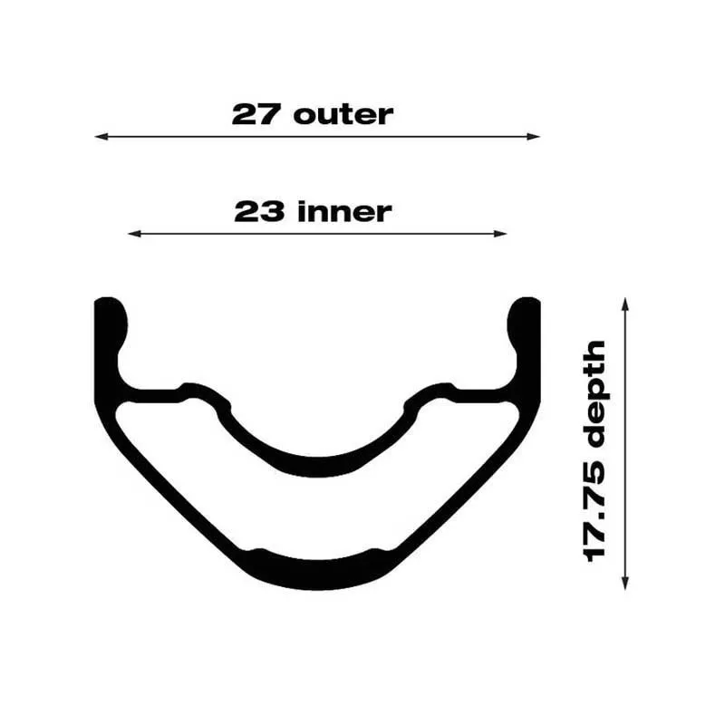 WTB Kom Light I23 Tcs 29´´ 2.0 Felge, Black, 29" 28H WTB Kom Light I23 Tcs 29´´ 2.0 Felge, Black, 29" 28H