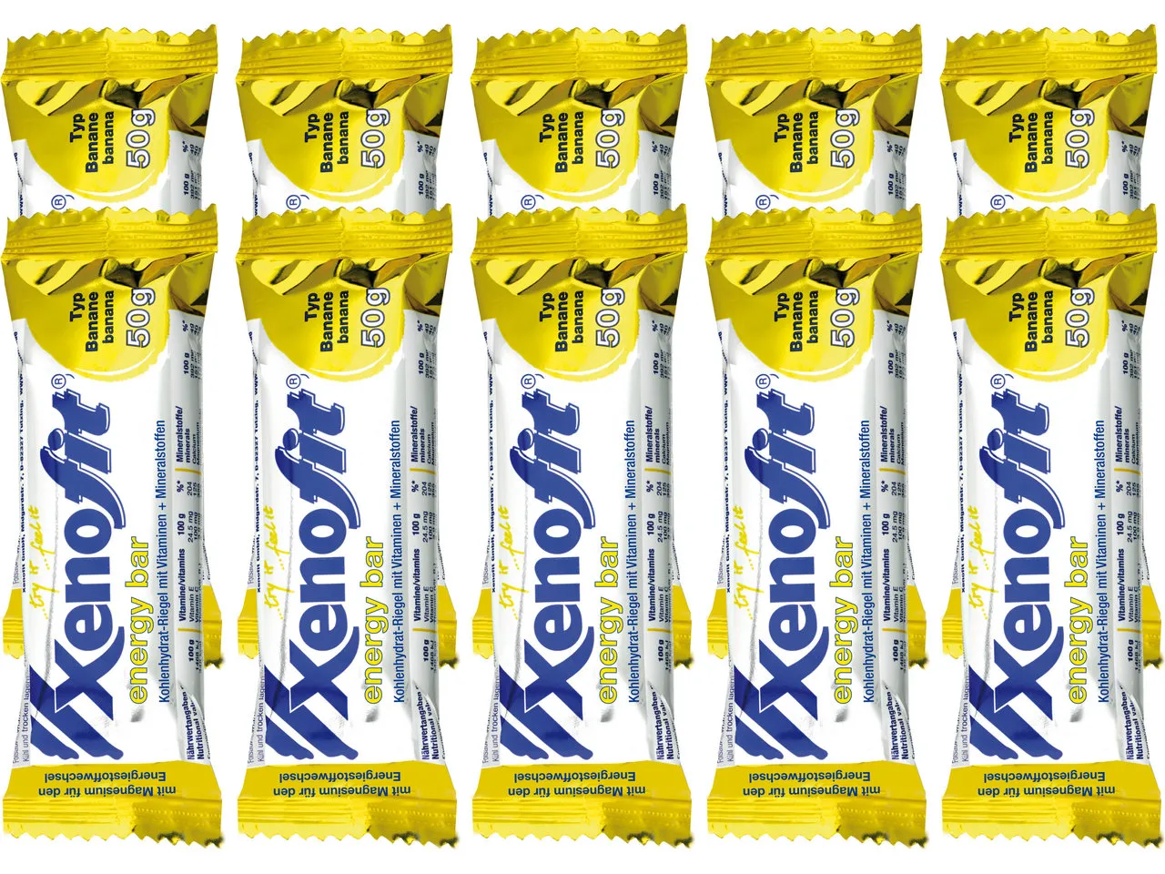 Xenofit energy bar Energieriegel - 10 Stück, 500g Xenofit energy bar Energieriegel - 10 Stück, 500g