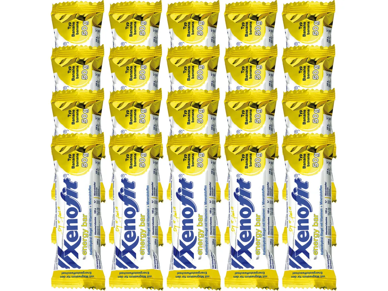 Xenofit energy bar Energieriegel - 20 Stück, 1000g Xenofit energy bar Energieriegel - 20 Stück, 1000g