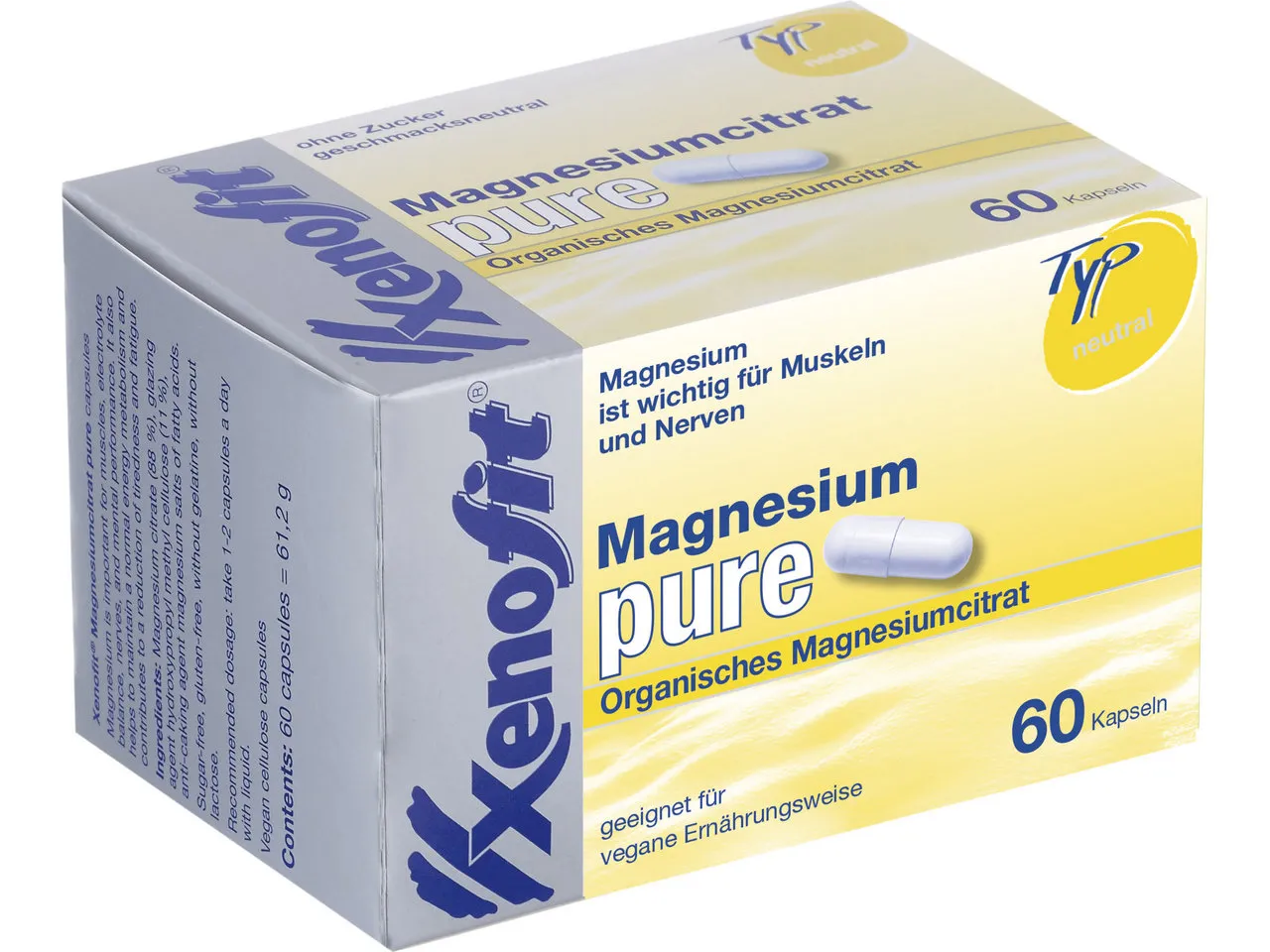 Xenofit Magnesium Pure Kapseln, Neutral, 63.8g Xenofit Magnesium Pure Kapseln, Neutral, 63.8g
