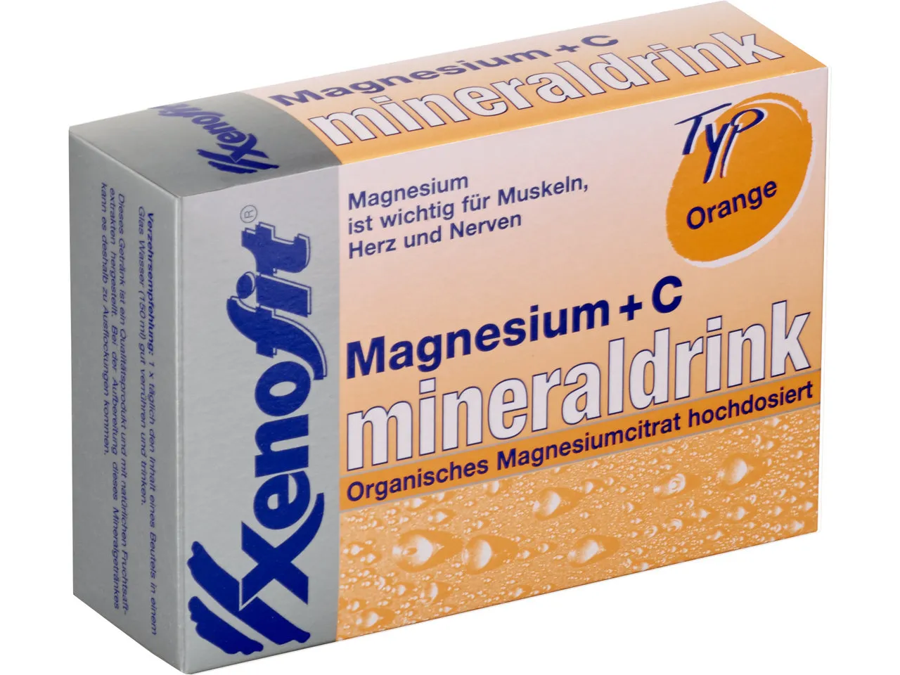Xenofit Magnesium + Vitamin C Getränkepulver - 20 Beutel, Orange, 80g Xenofit Magnesium + Vitamin C Getränkepulver - 20 Beutel, Orange, 80g