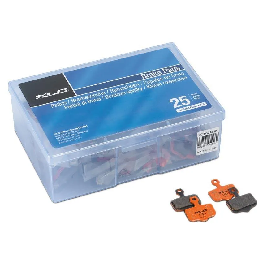 XLC Avid Elixir/xx Scheibenbremsbeläge 25 Paare, orange, TU