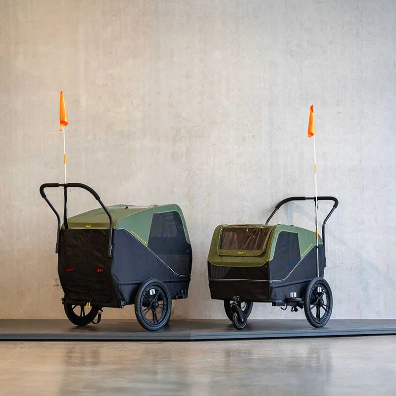 XLC Bs-c12 L Hundeanhänger, Green / black, Max 60kg