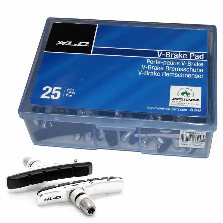 XLC Bs V02 Komplette Felgenbremsbeläge 50 Einheiten, Silver / black, 72mm XLC Bs V02 Komplette Felgenbremsbeläge 50 Einheiten, Silver / black, 72mm