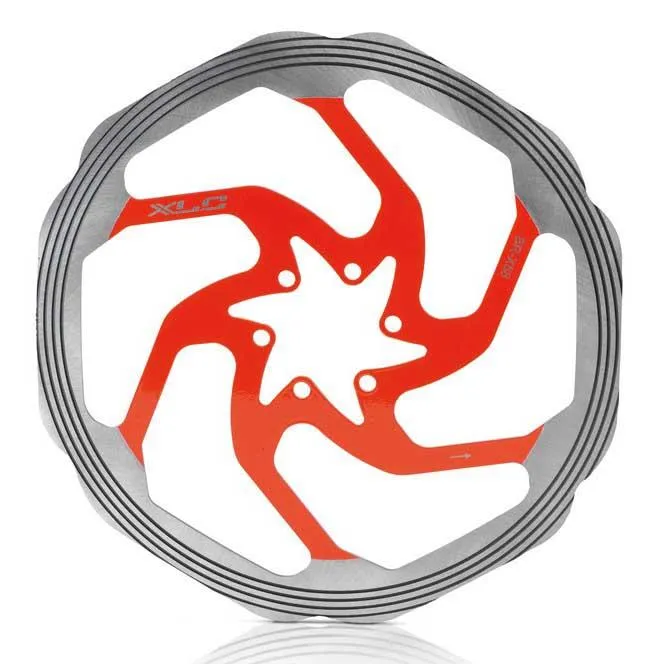 XLC Disc Br X58 Bremsscheibe, Silver / red, 180mm XLC Disc Br X58 Bremsscheibe, Silver / red, 180mm