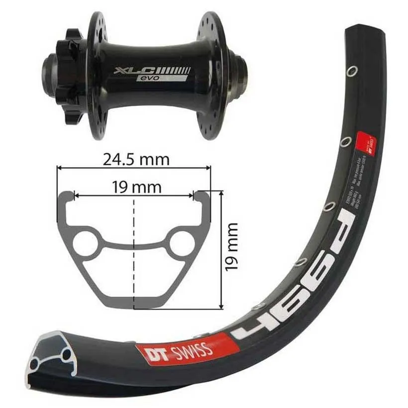 XLC Dt Swiss 466d Evo 27.5´´ 6b Disc Mtb Vorderrad