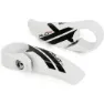 XLC Ergonomisches Aluminium-Fahrradbügelendstück BE-A14 Unisex, weiß, 83mm