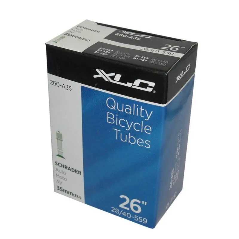 XLC Fahrradschlauch Schraderventil 26x1.0-1.5 (25 / 40-559) Unisex, blau, 35mm
