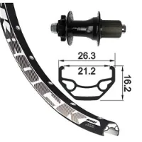 XLC Rodi Black Rock Evo 26´´ 6b Disc Mtb Hinterrad XLC Rodi Black Rock Evo 26´´ 6b Disc Mtb Hinterrad
