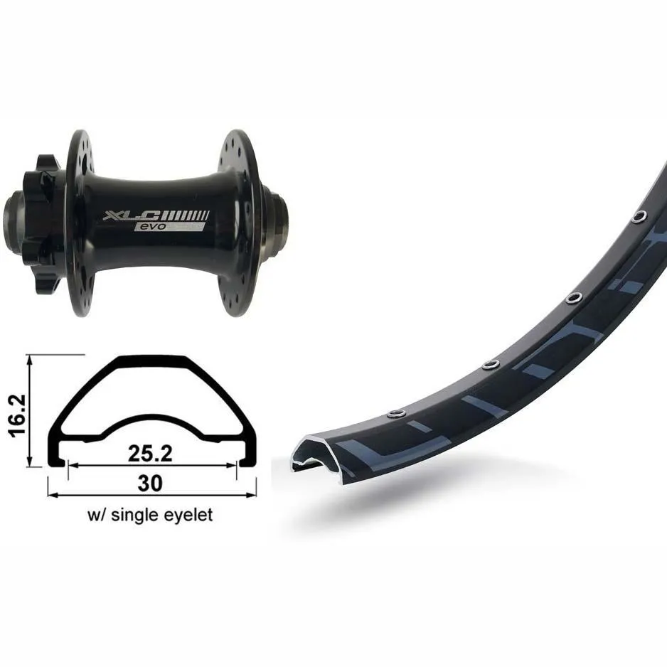 XLC Rodi Ready 25 Evo 27.5´´ 6b Disc Mtb Vorderrad, Black, 15 x 100mm XLC Rodi Ready 25 Evo 27.5´´ 6b Disc Mtb Vorderrad, Black, 15 x 100mm