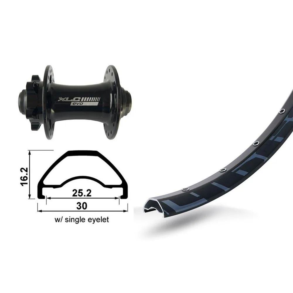 XLC Rodi Ready 25 Evo 29´´ 6b Disc Mtb Vorderrad, Black, 15 x 100mm XLC Rodi Ready 25 Evo 29´´ 6b Disc Mtb Vorderrad, Black, 15 x 100mm