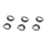 XON Oval 8 X 6 X 1 Mm Nippelunterlegscheibe 100 Einheiten, Silver, One Size