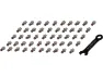 Xpedo Ersatzspins Straight für Plattformpedale, Silver, One Size