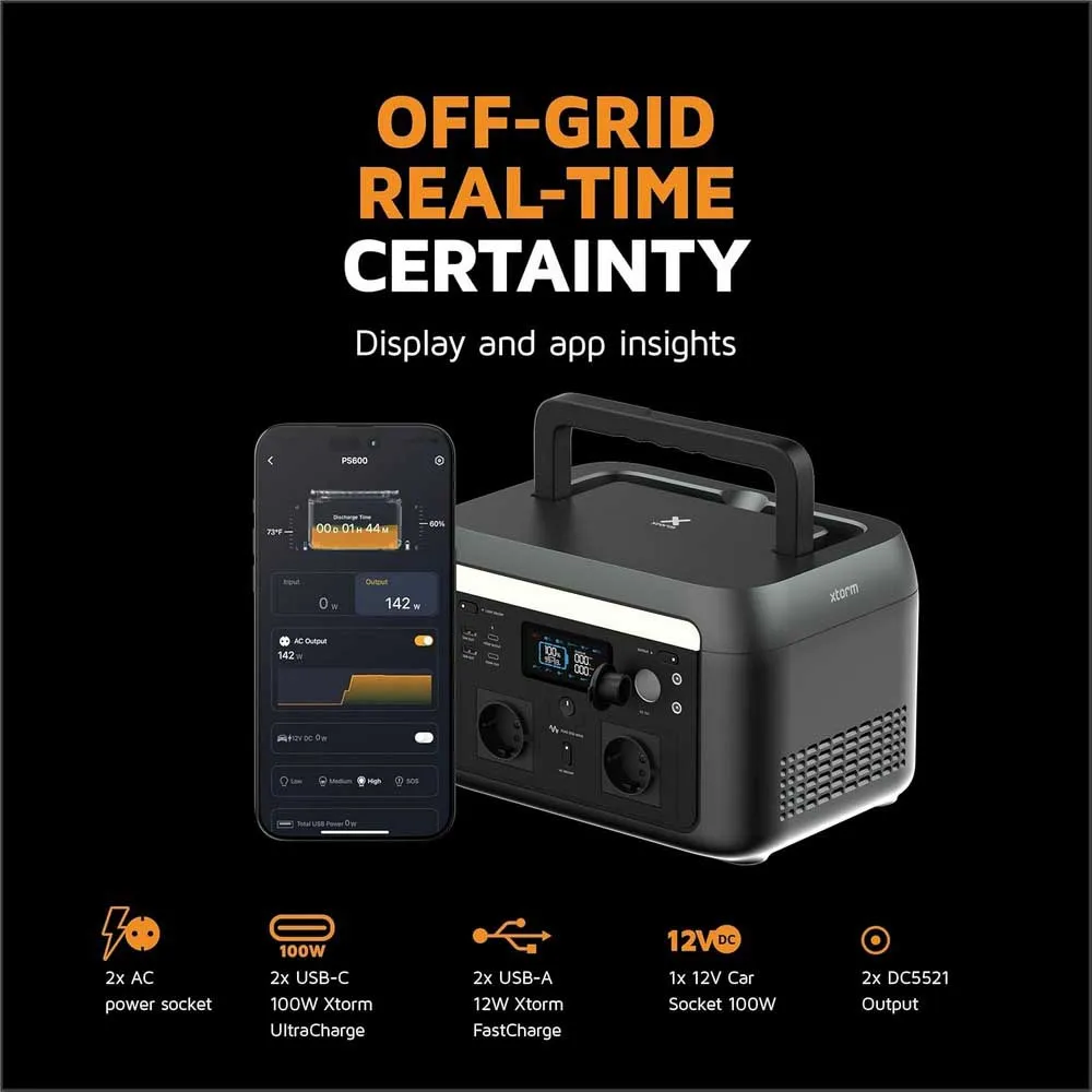 Xtorm 600w Tragbare Ladestation, Midnight black, One Size Xtorm 600w Tragbare Ladestation, Midnight black, One Size