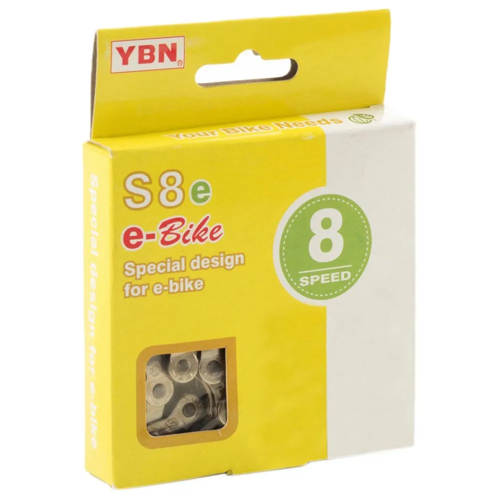 YABAN E-bike 8s Reinforced Kette, Silver, 136 Links YABAN E-bike 8s Reinforced Kette, Silver, 136 Links