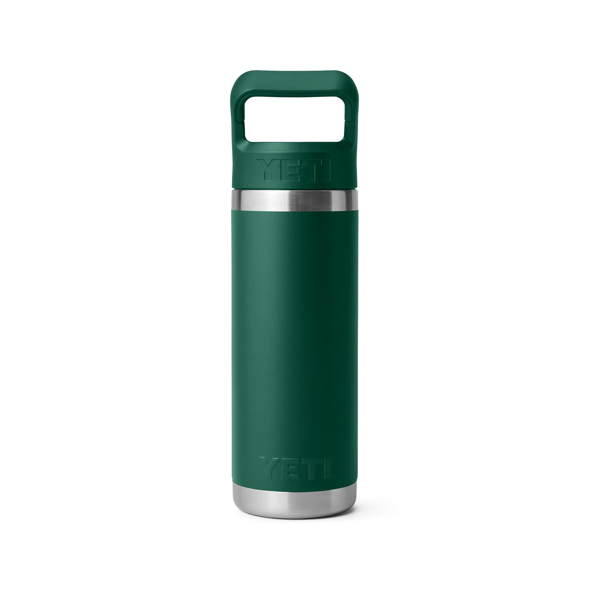 Yeti Rambler 18oz/532m Flasche mit Strohhalmverschluss, Schwarz forest green