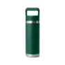 Yeti Rambler 18oz/532m Flasche mit Strohhalmverschluss, Schwarz forest green