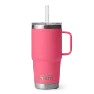 Yeti Rambler 25 OZ 473ml Straw Tasse, Tropical pink